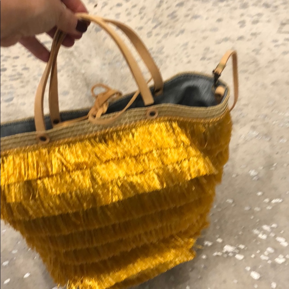 Gold Fringe summer beach Bag